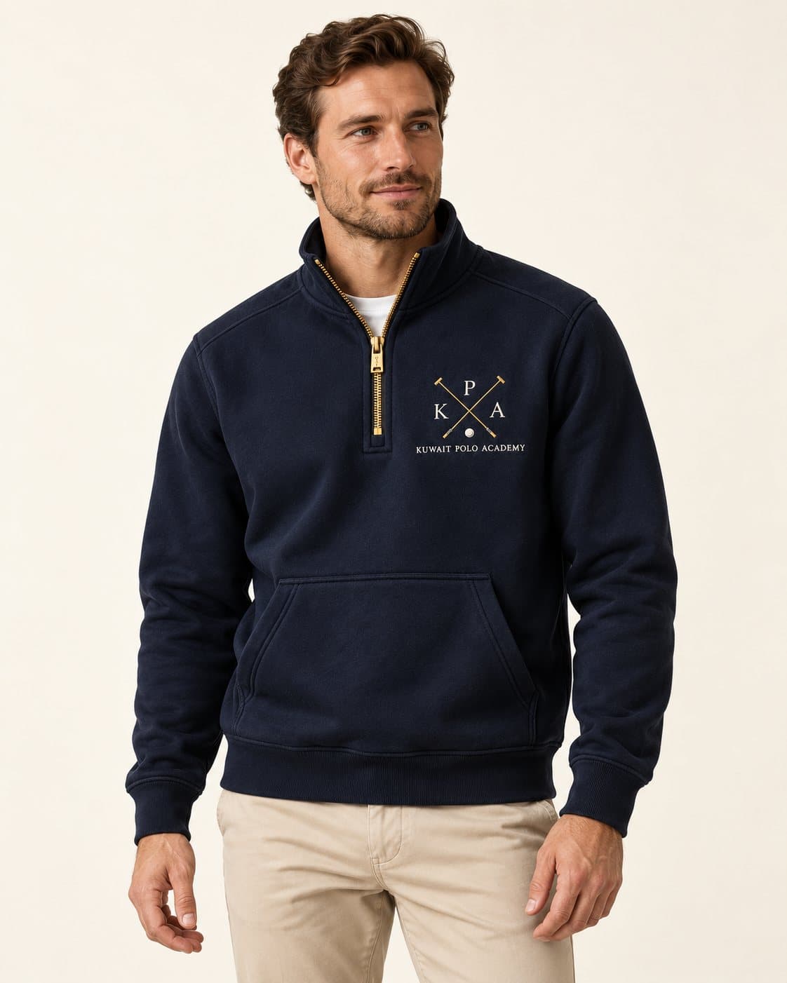 THE ACADEMY QUARTER-ZIP, worn